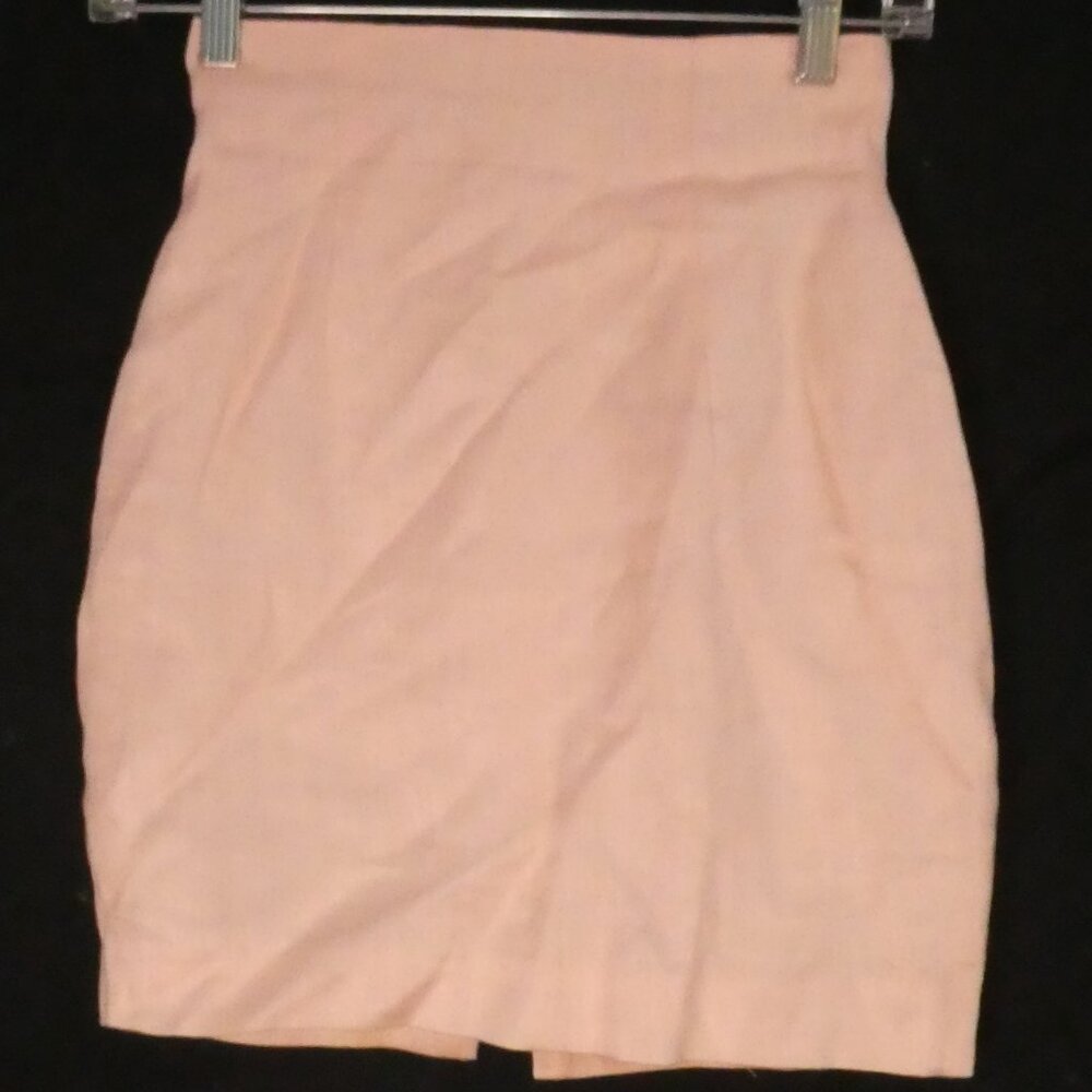 Pink High-Waisted Skirt | small | Lined | Zip-Up Back Closure